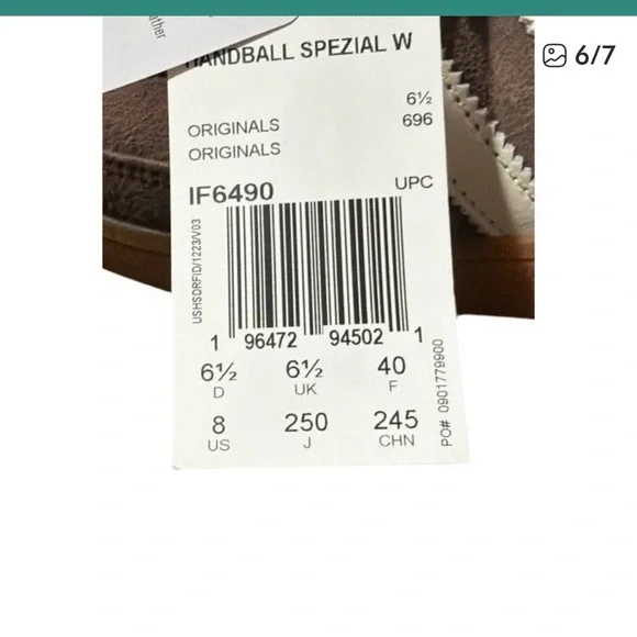ADIDAS IF6490 Handball Spezial Shoes Earth Strata/Off White Wms Size 8 New - Picture 2 of 7